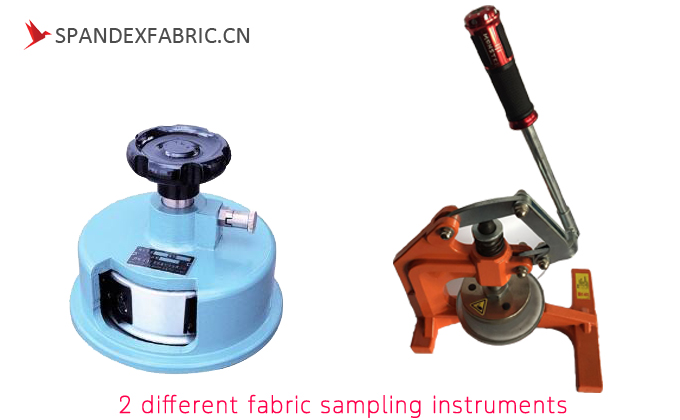 2 different fabric sampling instruments