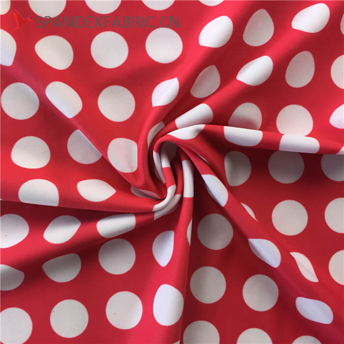 Cheap Polka Dot Poly Spandex Fabric Wholesale