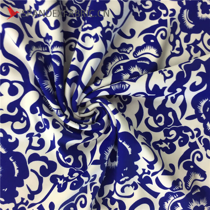 Chinese Pattern Nylon Lycra Fabric Stretchy Material