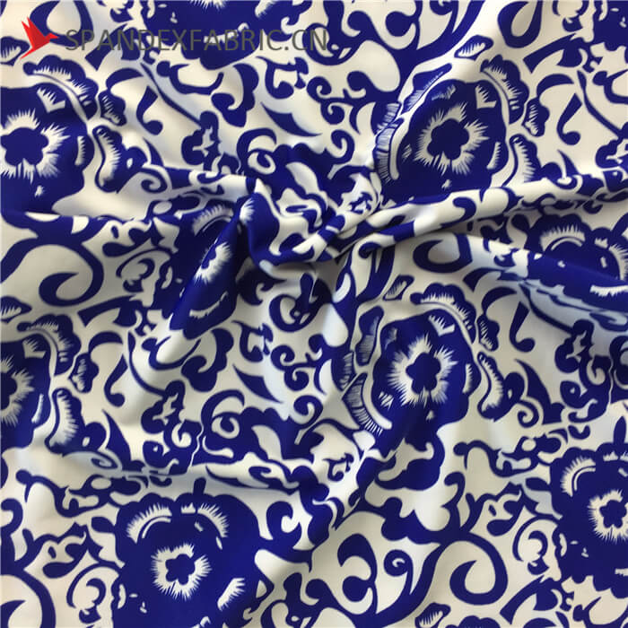 Chinese Pattern Nylon Lycra Fabric Stretchy Material