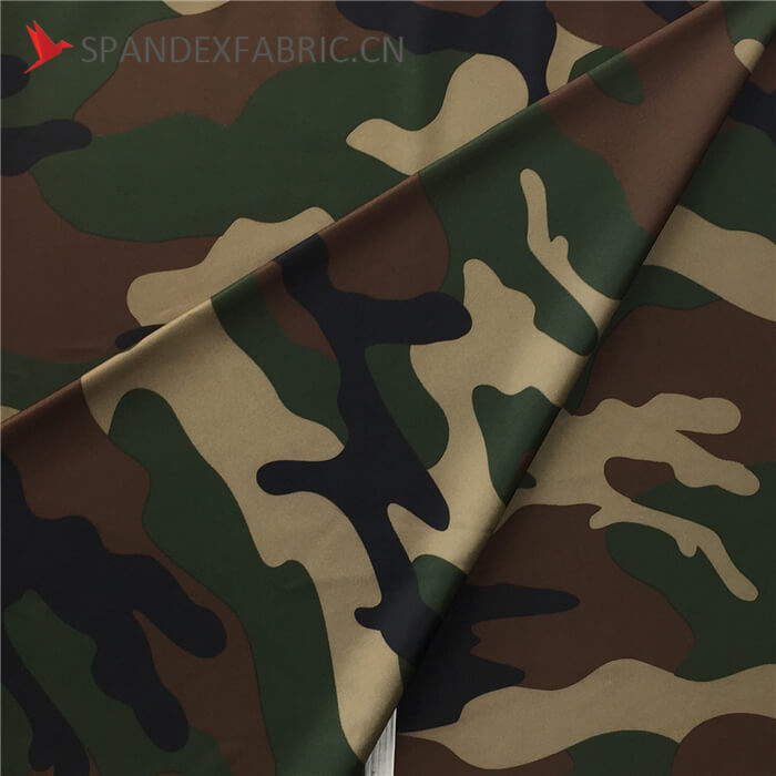 Camo Print Heavy Duty Dacron Spandex Fabric