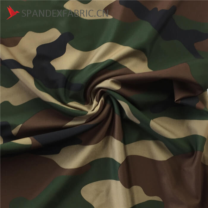 Camo Print Heavy Duty Dacron Spandex Fabric