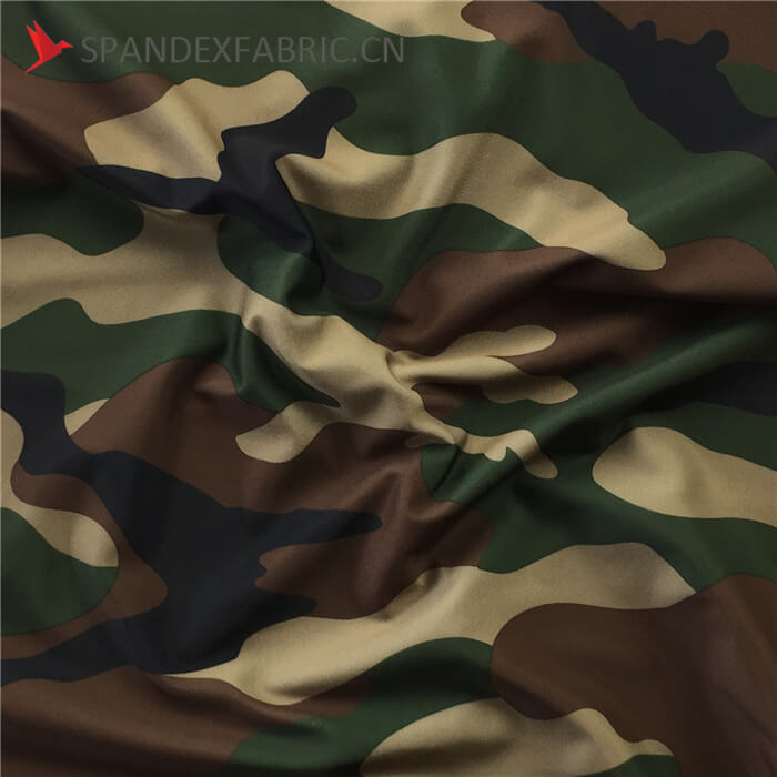 Camo Print Heavy Duty Dacron Spandex Fabric