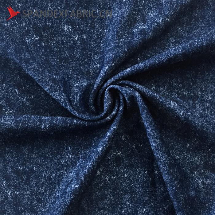 Denim Print Poly Lycra Stretch Fabric