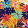Floral Printed Polyamide Lycra Spandex Fabric