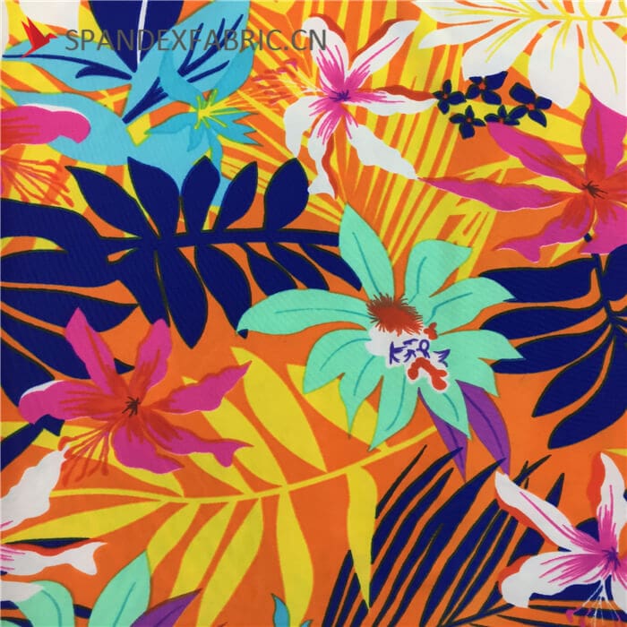 Floral Printed Polyamide Lycra Spandex Fabric | Spandex Fabric China