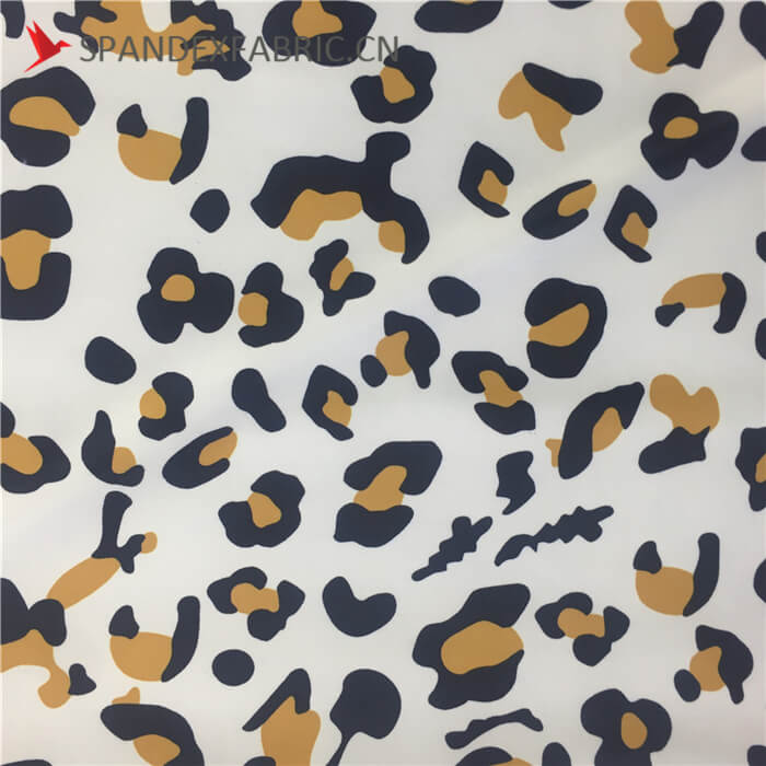 Leopard Lycra Polyester Stretch Knit Fabric