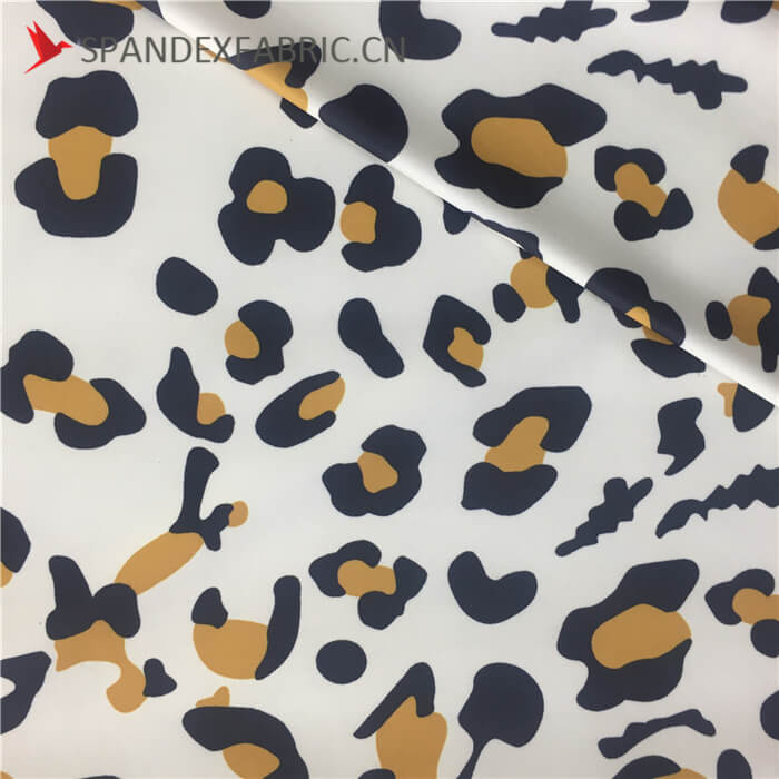 Leopard Lycra Polyester Stretch Knit Fabric