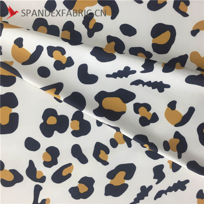 Leopard Lycra Polyester Stretch Knit Fabric