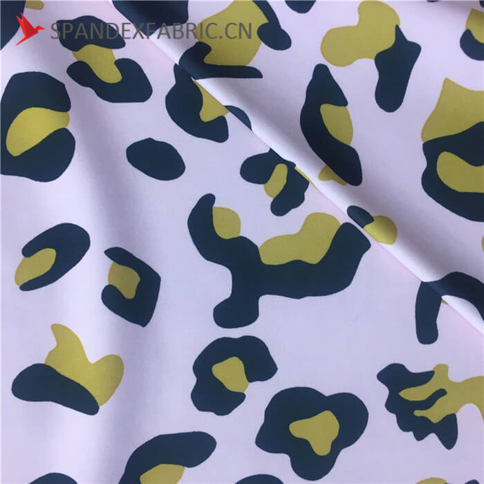 Leopard Lycra Polyester Stretch Knit Fabric
