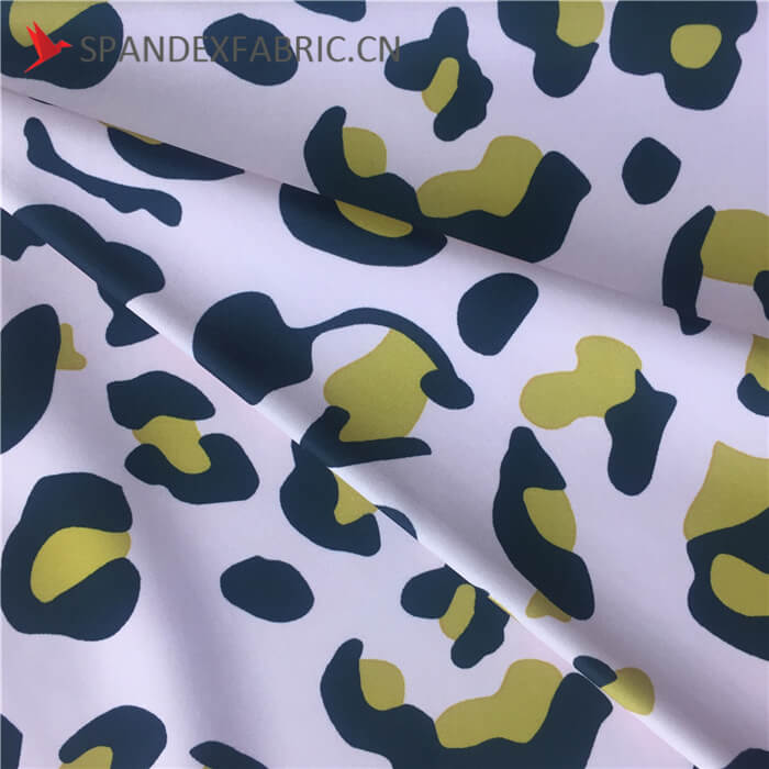 Leopard Lycra Polyester Stretch Knit Fabric