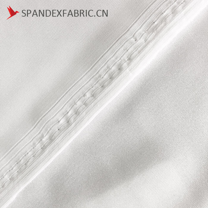 Polyester Spandex White Stretch Satin Fabric