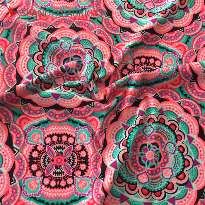 Printed Nylon Lycra Blend Stretch Fabric By The Yard
