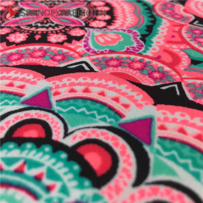 Printed Nylon Lycra Blend Stretch Fabric By The Yard