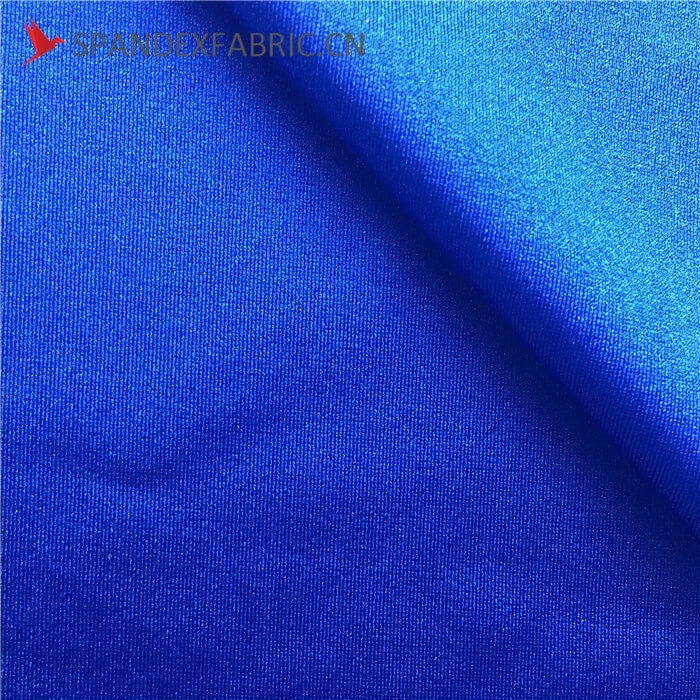 Shiny Navy Blue Spandex Sports Wear Fabric