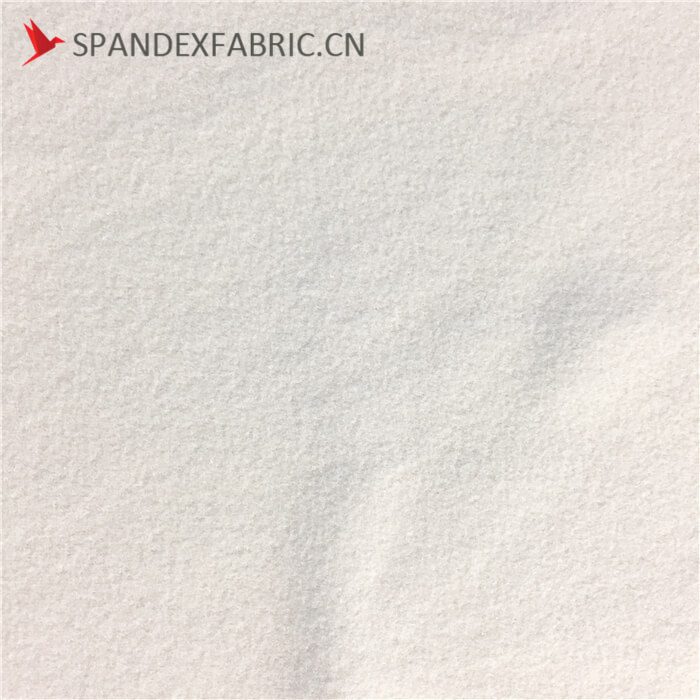 White Spandex Polyester Brushed Lycra Fabrics