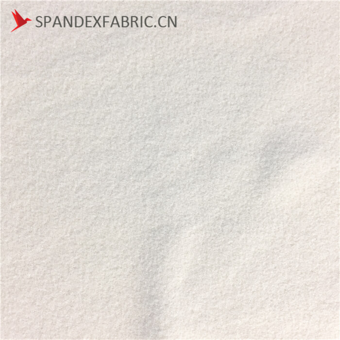 White Spandex Polyester Brushed Lycra Fabrics