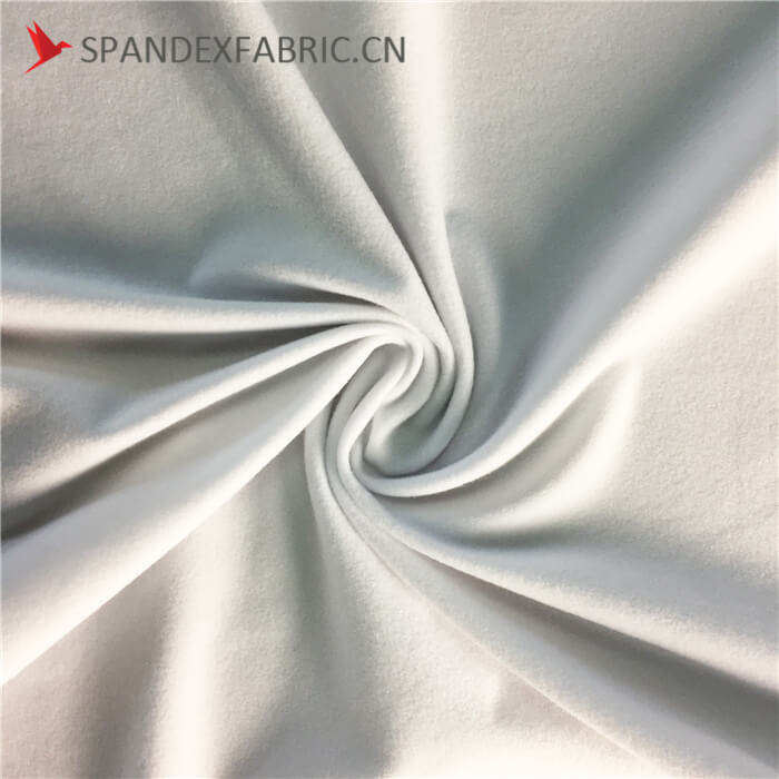 White Spandex Polyester Brushed Lycra Fabrics