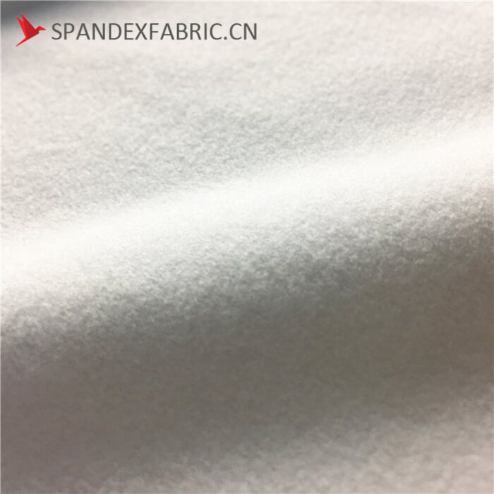 White Spandex Polyester Brushed Lycra Fabrics